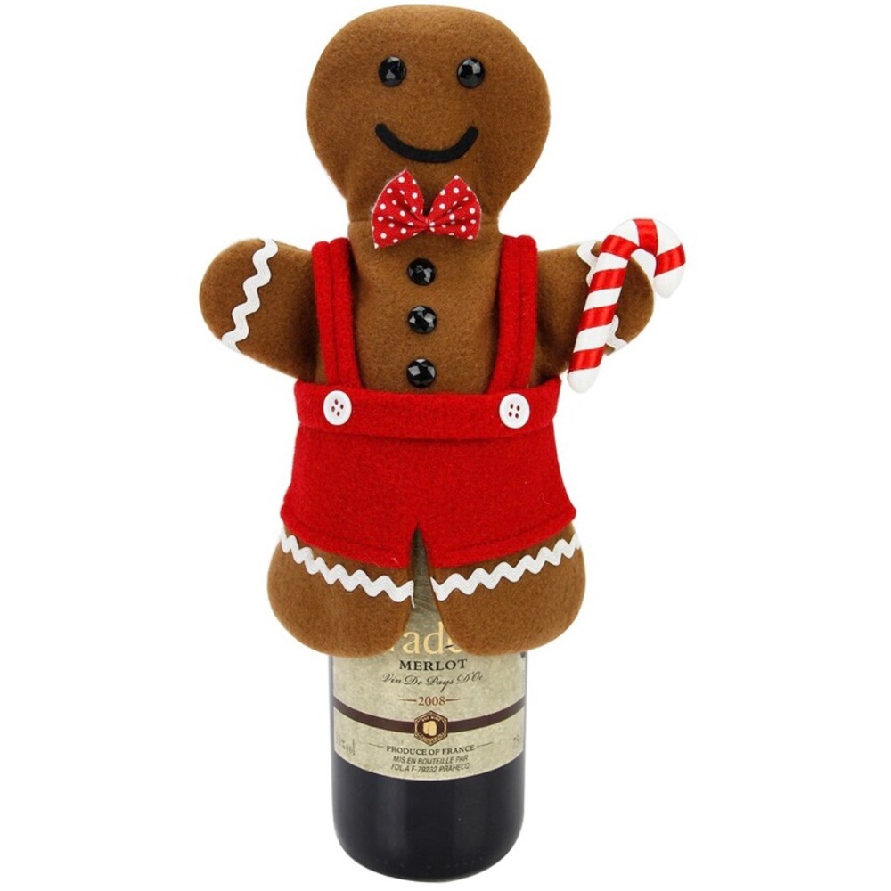 Gingerbread Wine Cover- Christmas